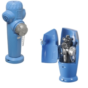 poteaux incendie bleus